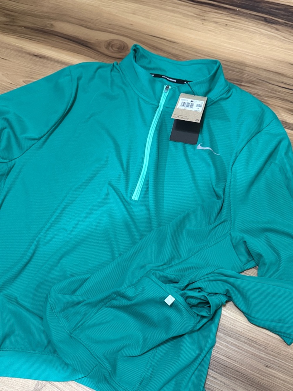 Plus 3x Nike Women's Teal Half-Zip Athletic Pullover - Picture 4 of 5